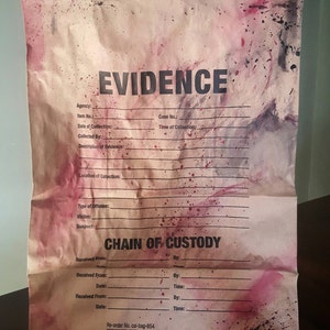 Customized Evidence Bags