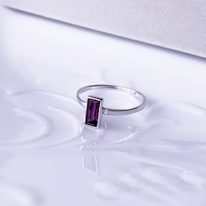 Amethyst Austrian Crystal Sparkle by 7K - 925 Sterling Silver Ring Decorated with Fine Austrian Crystal Gift for Her