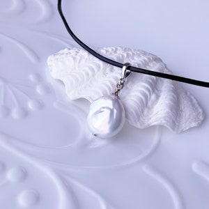 Elegante weiße Keshi Süßwasserperle Anhänger Barock Süßwasser Hochglanz Perle Anhänger Geschenk für Sie