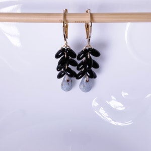 Teardrop Czech glass Earrings Drop Leverback Ear Hooks Earring Findings, 16K Gold Plated over Brass