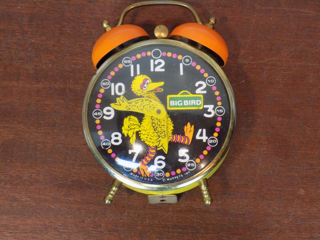 Vintage Big Bird Sesame Street Alarm Clock Etsy