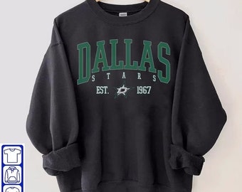 Vintage 90s Dallas Stars  Sweatshirt, Dallas Stars  Unisex t-shirts, long-sleeved t-shirts , gifts for Stars  Hockey fans