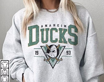 Vintage 90s Anaheim Mighty Ducks Sweatshirt, Anaheim Mighty Ducks Unisex t-shirts, long-sleeved t-shirts , gifts for Ducks Hockey fans