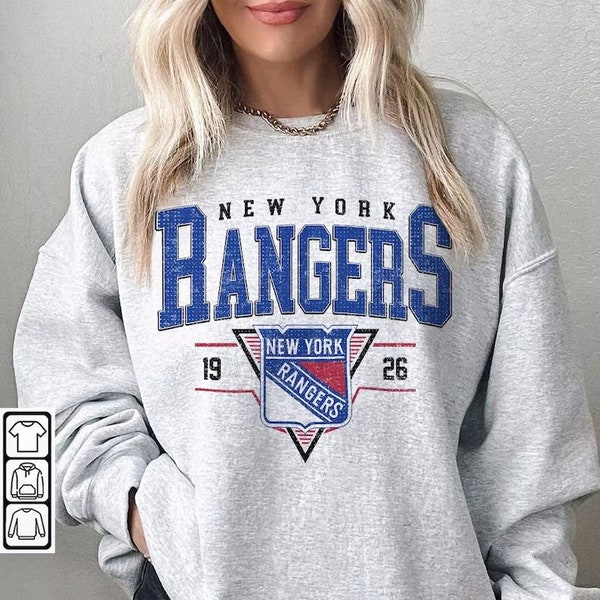 Vintage 90s  New York Rangers Sweatshirt,  New York Rangers Unisex t-shirts, long-sleeved t-shirts , gifts for Rangers Hockey fans