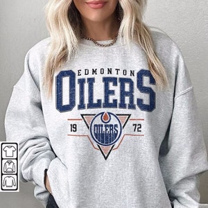 Vintage 90s Edmonton Oilers Sweatshirt, Edmonton Oilers Unisex t-shirts, long-sleeved t-shirts , gifts for Oilers Hockey fans