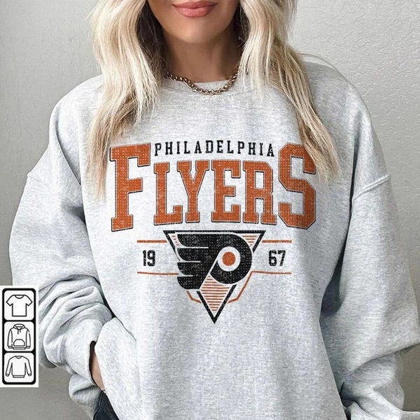 Vintage 90s  Philadelphia Flyers Sweatshirt, Philadelphia Flyers Unisex t-shirts, long-sleeved t-shirts , gifts for Flyers Hockey fans