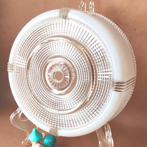 Vintage Art Deco Glass Ceiling Light Shade - Center Hole, Bullseye