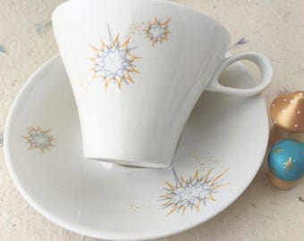 Vintage Iroquois Impromptu "Stellar" Cup and Saucer Set - 1956 Ben Seibel