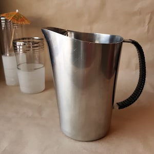 Vintage Gabis Stainless Steel Cocktail Ice Lip Pitcher - Nils Nisbel 1950s - 60s