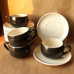 Vintage Metlox Contempora Cup and Saucer Set: Atomic Design