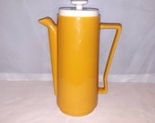 Vintage Ceramic Homer Laughlin Orbit Coffee Server or Pot - Ochre, Butterscotch, Maplewood