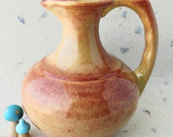 Vintage Gladding McBean Franciscan El Patio Carafe Pitcher in Golden Glow 1930s