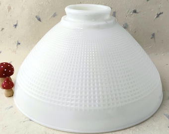 Vintage 10" Milk Glass Light Shade Corning #834160 3" Fitter
