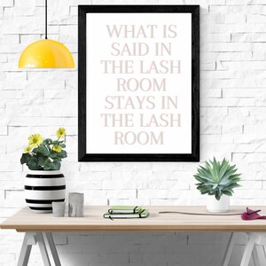 Lash Room Rules Print: Spa Wanddekoration (Digitaler Download)