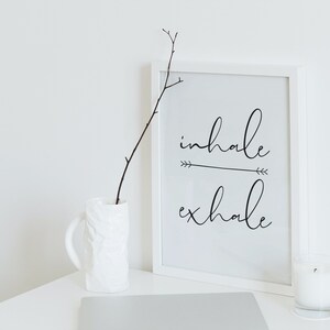 Inhale Exhale Wall Art | Wall Decor | Yoga Studio