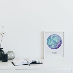 Pisces Constellation Wall Art | Pisces Wall Art