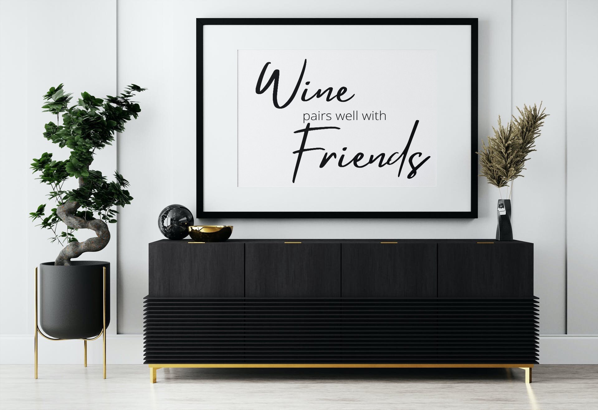 Wine Pairs Well With Friends Wall Hanging Wine Decor Wine Wall Art Etsy UK