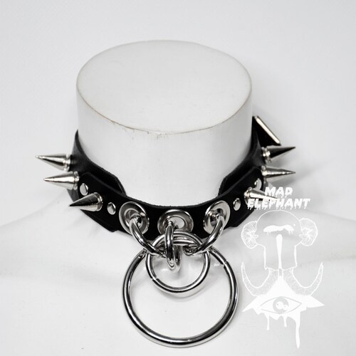 Women Unisex Leather Choker 
