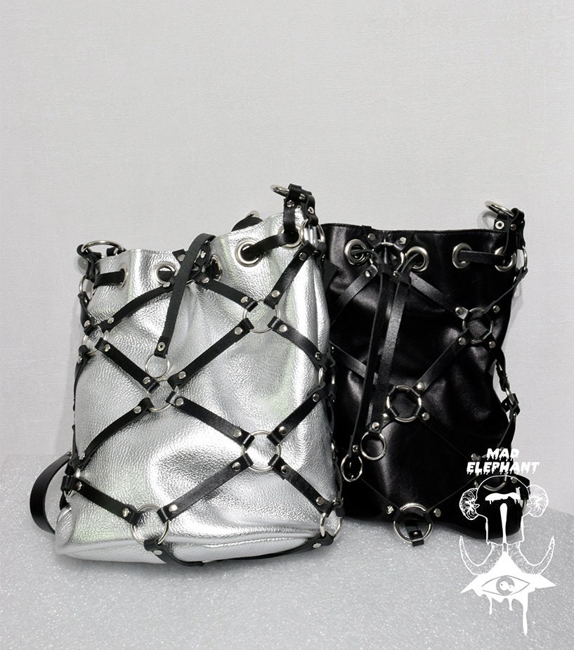 black silver purse