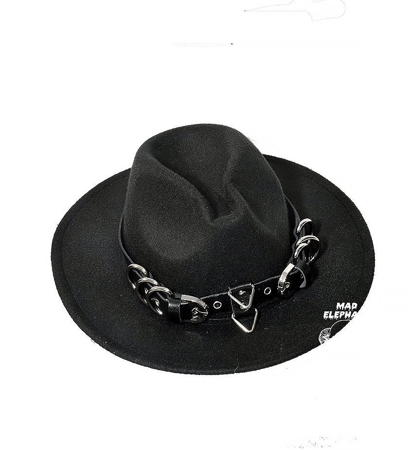 Leather Hat Band Gothic Harness 