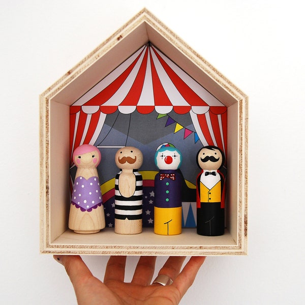 Circus Peg Dolls - Etsy