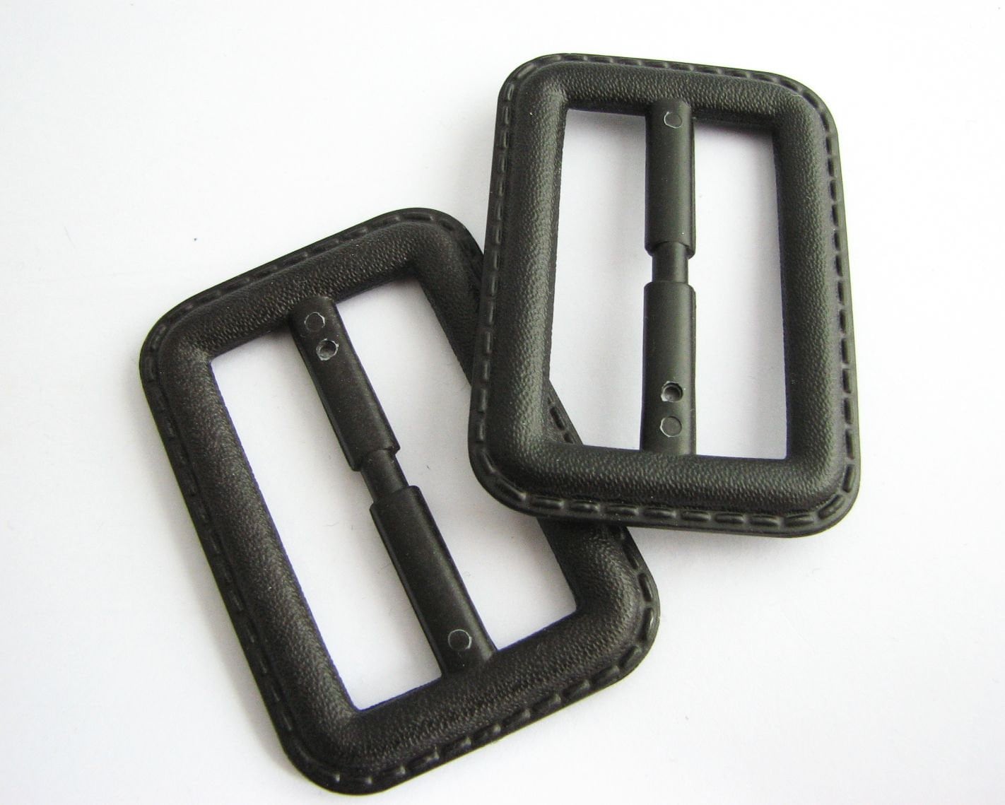 Plain black belt buckle 2 leather imitation buckles made of Etsy