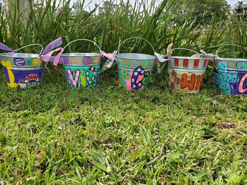 Personalized Painted Easter Buckets Etsy
