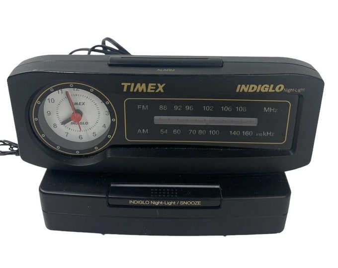 Vintage Timex TX282B Indiglo FM/AM Alarm Clock Radio Nightlight Etsy