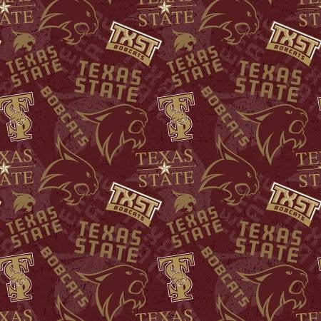 Texas State Bobcats Officially Licensed Fabric