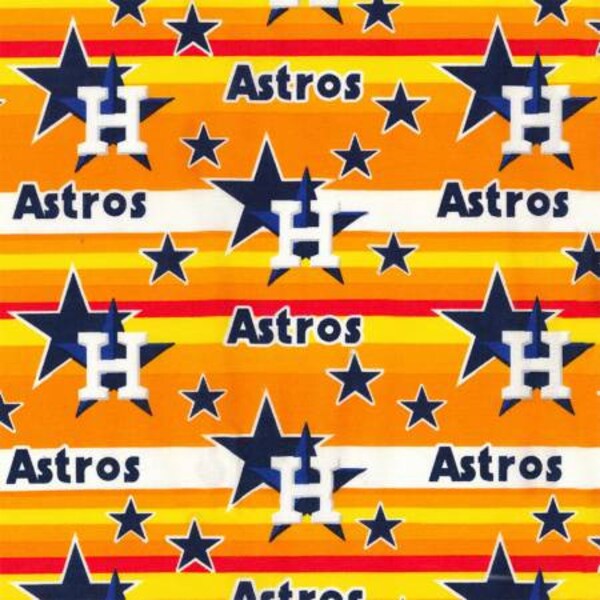 Houston Astros Retro Cotton Fabric 44" wide