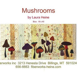 Laura Heine Mushroom Collage Quilt Pattern
