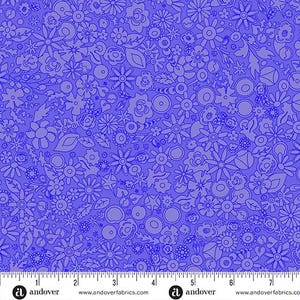 Sun Print Woodland in Iris by Alison Glass