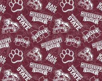 Mississippi State Officially Licensed Fabric