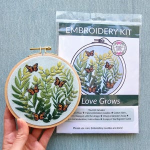 Low Grows Butterfly Hand Embroidery Kit