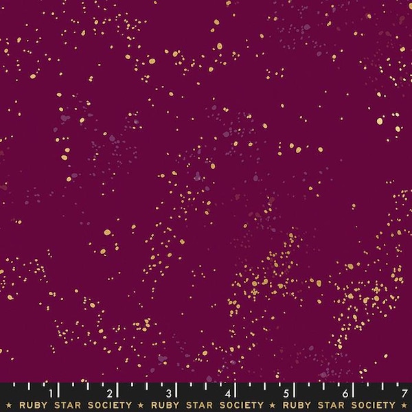 Speckled Metallic Purple Velvet by Ruby Star Society