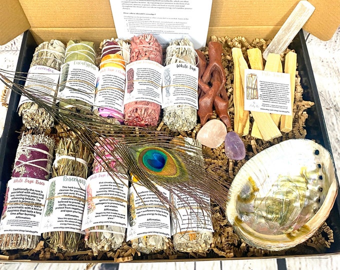Sage Alternative Cleanser Sampler Gift Pack WARMING HERBS/ Herbal Cleansing Wand/smoke