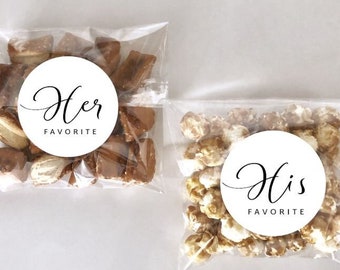 40 His Her Wedding Stickers and bags