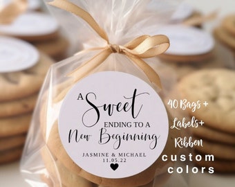 40 A Sweet Ending Labels Bags Ribbon