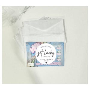 20 Lucky Night Wedding Favor Labels – 2-Inch Matte Stickers – Optional Glassine Envelopes
