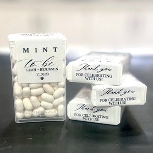 Custom Wedding Tic Tac Labels - Glossy & Matte Finish Options