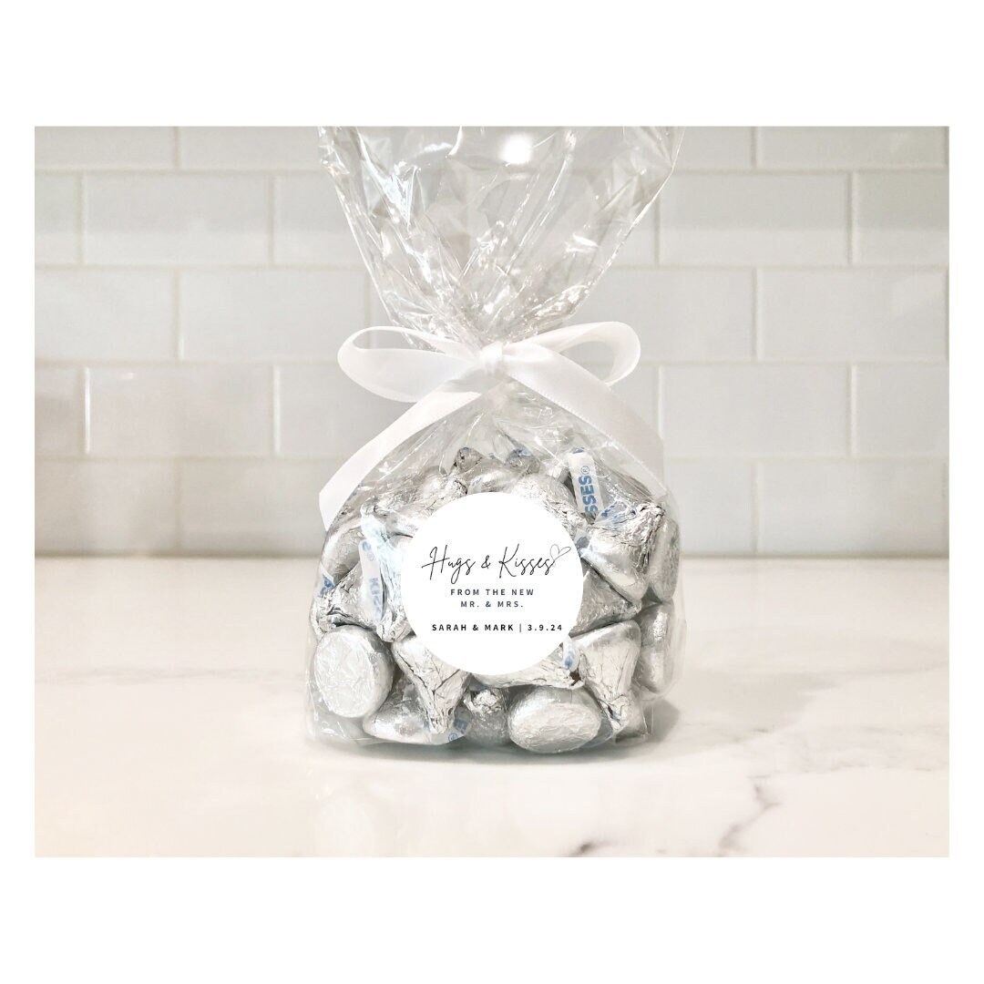 40 Hugs & Kisses Labels Bags Ribbon - Etsy