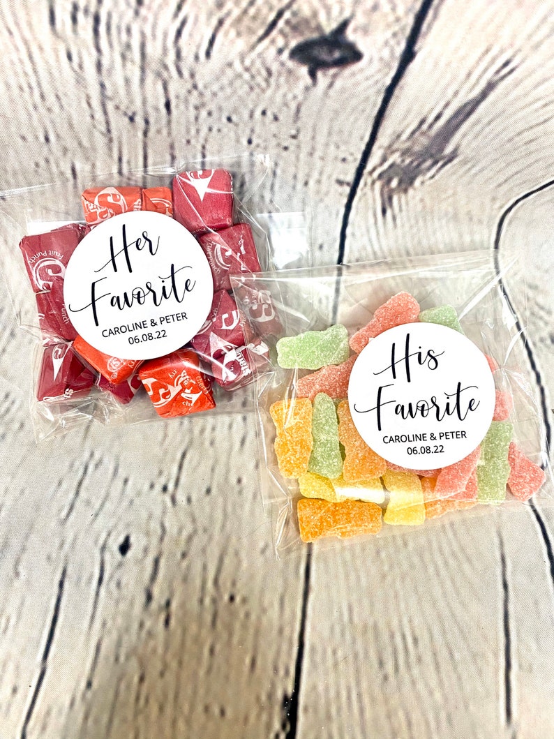 40 His Her Wedding Stickers and Bags Etsy