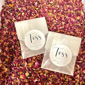 40 DRIED ROSE CONFETTI filled toss some love Free Ship