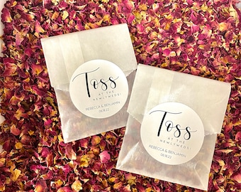 40 DRIED ROSE CONFETTI filled toss some love Free Ship