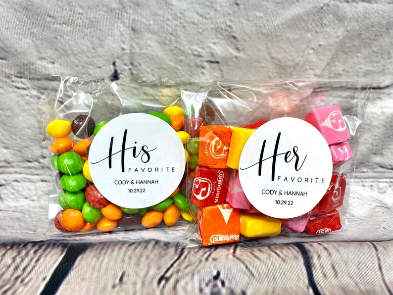 40 His Her Wedding Stickers and Bags Etsy