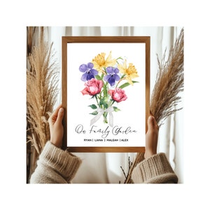 Custom Birth Flower Prints - &quot;Nana&#39;s Garden&quot; & More - Digital High-Resolution File