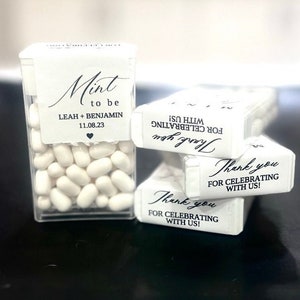 Custom Wedding Tic Tac Labels - Glossy & Matte Finish Options