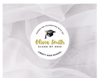 20 Class of 2026 Graduation Labels Printed and mailed