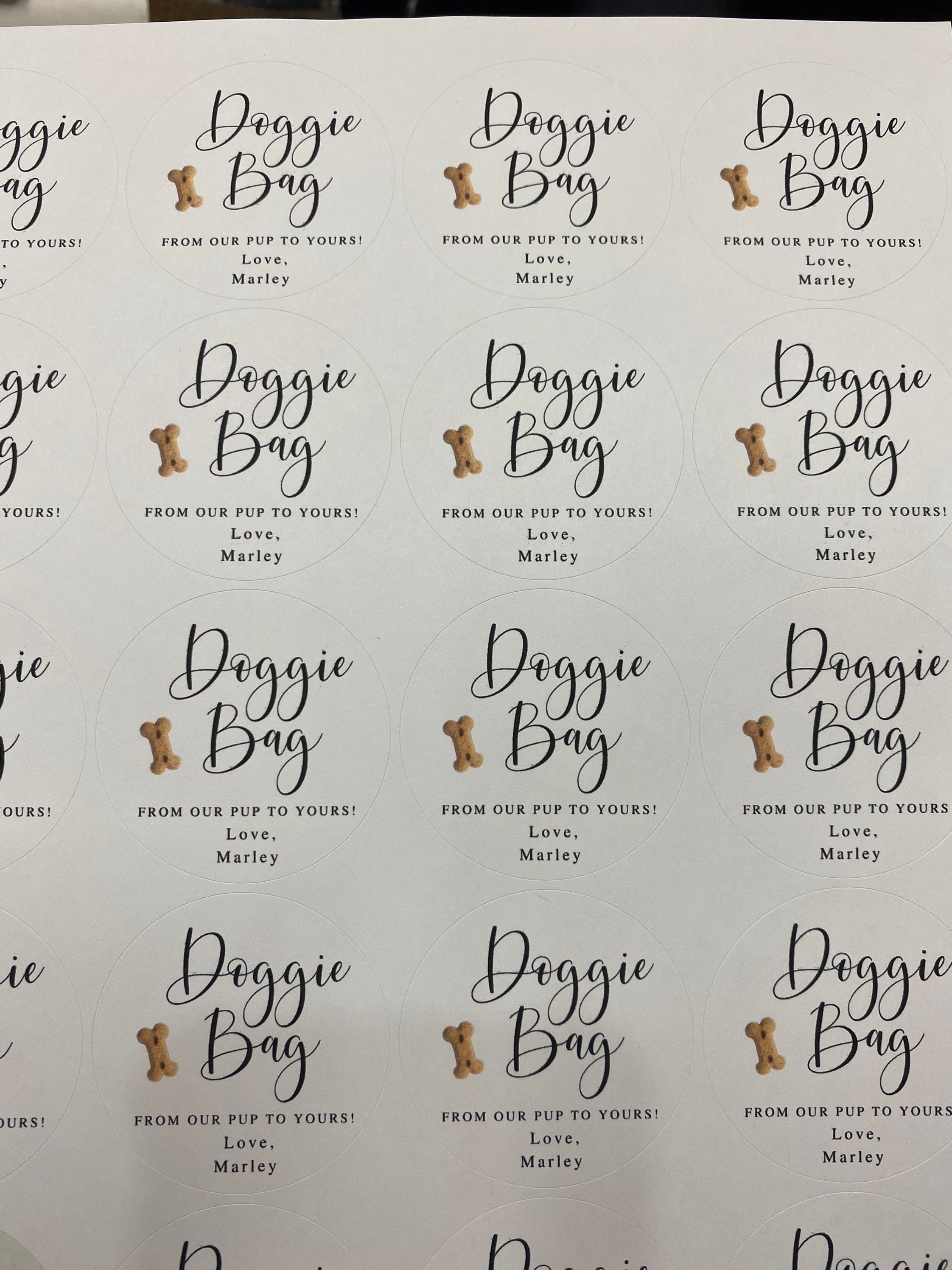 40 Doggie Bag Wedding Stickers and Bags - Etsy