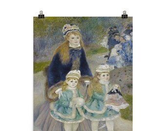 Pierre Renoir "Madre e hijos" Cartel, Vintage Art Print Reproduction Poster